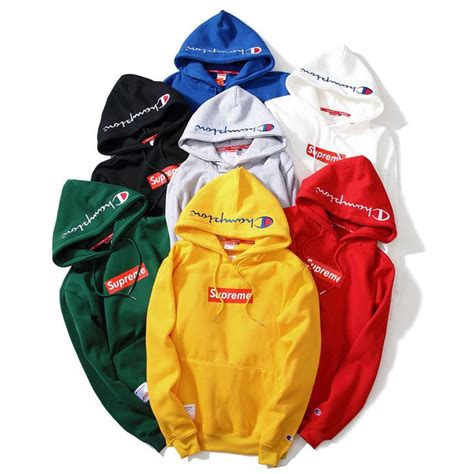 supreme x champion hoodie